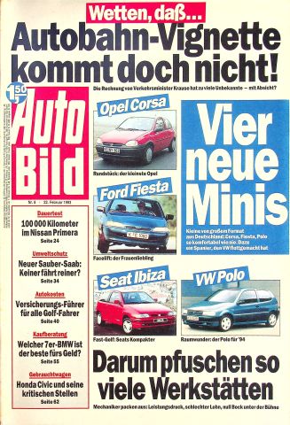Deckblatt Auto Bild (08/1993)